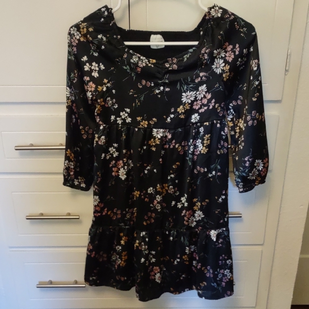 Abercrombie Kids Black Floral Dress